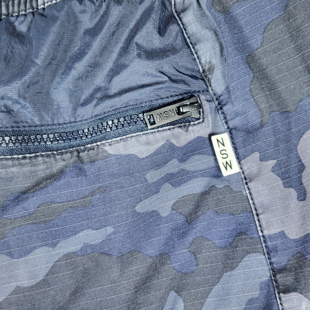 Nike NSW Jogger Pants Mens Small Blue Camo Ripstop Nylon Overlay Excellent - Picture 8 of 16